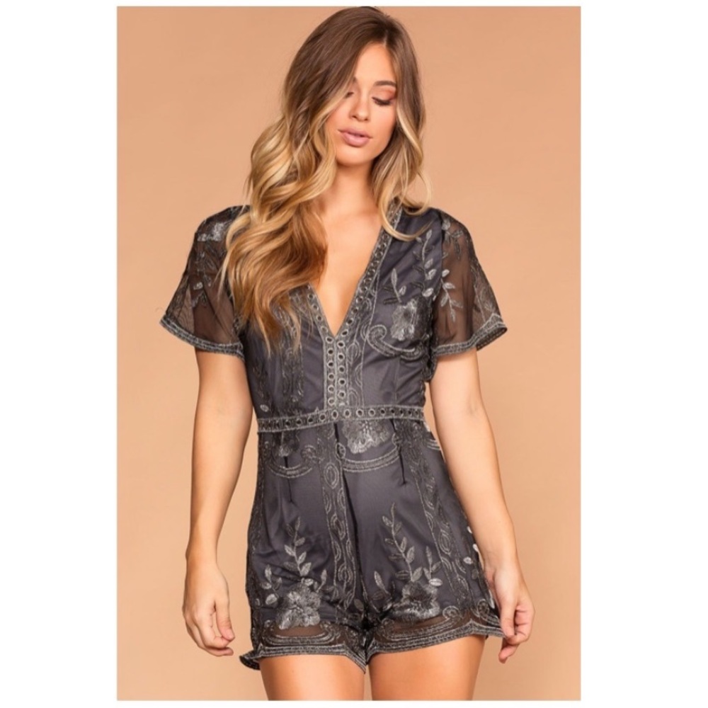 CHARCOAL ROMPER - Picture 4 of 6
